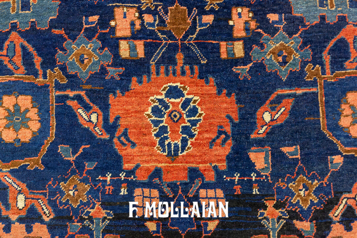 Tapis Bidjar Motif Tribal Champ Bleu n°:91231268